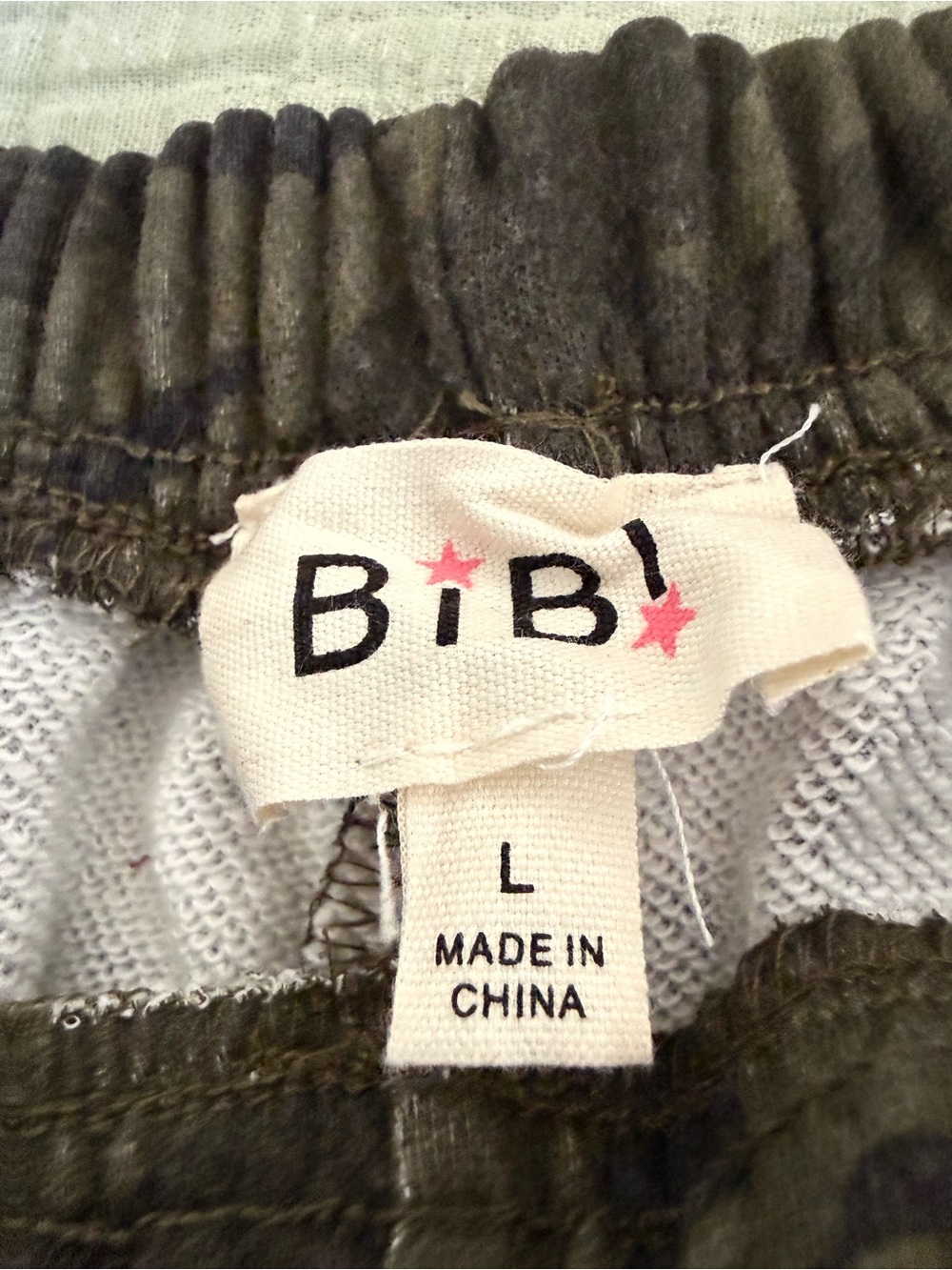BiBi Olive Camo Track Joggers with Side Stripe - Picture 3 of 3